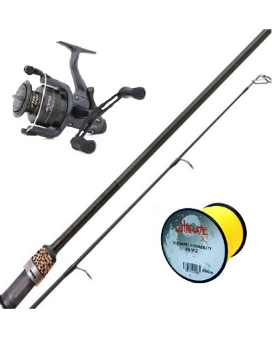 Shimano Baitrunner DL 4000 RB Reel / Shimano Tribal AC5 8ft 3.2lb 20-85g 2pc Rod / Ultimate X2 Hi Vis Line 5lb - Combo