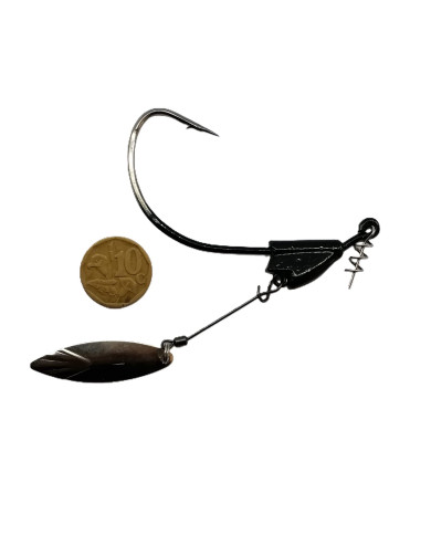 CMF Bass Weighted Swimbait Underspin 4/0 1/4oz 1pc (10c piece not included  for scale purposes )