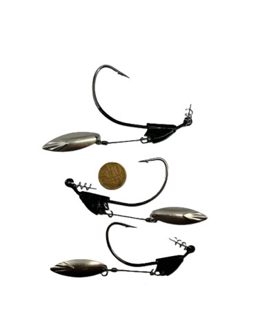 CMF Bass Weighted Swimbait Underspin 4/0 1/4oz 1pc (10c piece not included  for scale purposes )