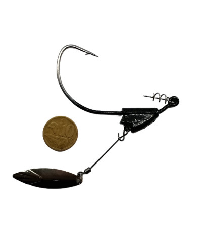 CMF Bass Weighted Swimbait Underspin 5/0 1/4oz 1pc (10c piece not included  for scale purposes )