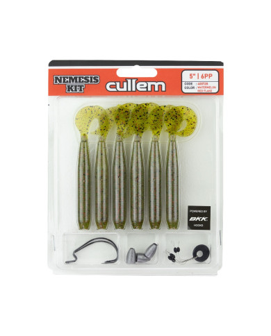 Cullem Pro Series Soft Nemesis Grub Kit - Watermelon Red 4.5in 12pk