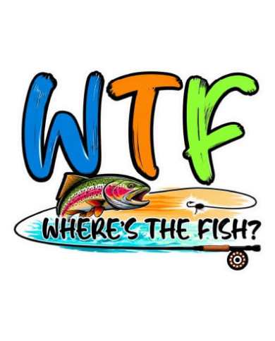 My Sticker Life - Where's the Fish - Trout (035) 6.5cm(H) x 6.5cm(L) Magnet