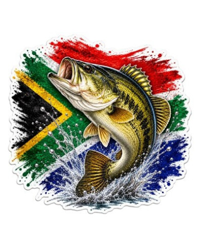 My Sticker Life - RSA Flag - Bass (036) 6.5cm(H) x 6.5cm(L) Magnet