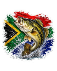 My Sticker Life - RSA Flag - Bass (036) 6.5cm(H) x 6.5cm(L) Magnet