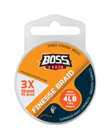 Boss Finesse Braid Green 3X 4 lb - 1.8 kg 0.06 mm Braided Line 200m Spool