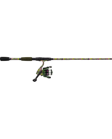 Sensation Fish Ops Pink Camo 6ft 6in MH 2pc Spinning Combo