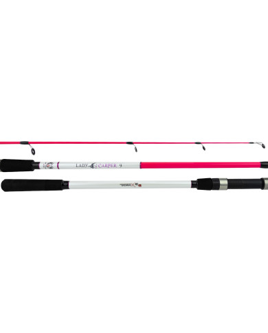 B.A.T Lady Carper 12ft 25-100g 2pc Pink White Bank Angling Rod