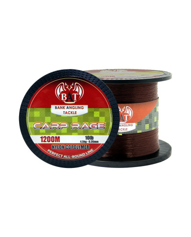 B.A.T Carp Rage Brown 10lb 1200m 0.26mm Nylon Copolymer Fishing Line