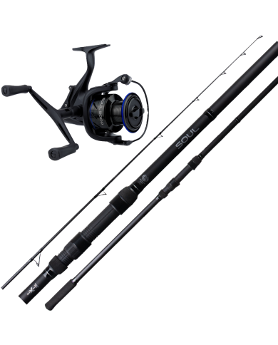 B.A.T Soul 12ft Low Rider 2pc Bank Angling Rod / B.A.T Soul 5000 Baitrunner Reel Combo