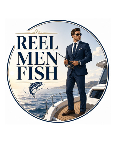 My Sticker Life - Real Men Fish (010) 6.5cm(H) x 6.5cm(L) Magnet