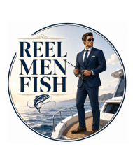 My Sticker Life - Real Men Fish (010) 6.5cm(H) x 6.5cm(L) Magnet