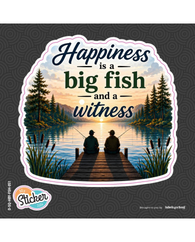 My Sticker Life  - Happiness Is (051) 8cm(H) x 9cm(L) Sticker