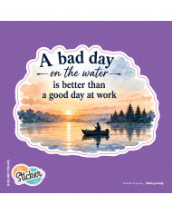 My Sticker Life  -A Bad Day on the Water (045) 7cm(H) x 9.5cm(L) Sticker