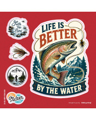 My Sticker Life  - Better By the the Water (044) 9cm(H) x 6.5cm(L) (Plus 3 mini's) Sticker