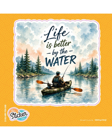 My Sticker Life  - Life is better by the water -Fresh (040) 8.5cm(H) x 8.5cm(L) Sticker