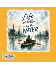My Sticker Life  - Life is better by the water -Fresh (040) 8.5cm(H) x 8.5cm(L) Sticker