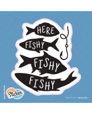 My Sticker Life  - Here Fishy Fishy  (007) 8.5cm(H) x 9.5cm(L) Sticker