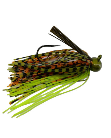 CMF Bass Weedless Football Jig Watermelon Orange 1pc