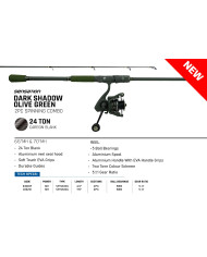Sensation Dark Shadow 2 6ft 6in MH 2 Piece - 5.1:1 Olive Green Spinning Combo