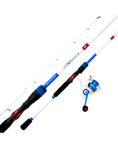Sensation Dark Shadow 2 6ft 6in MH 2 Piece - 5.1:1 White Spinning Combo