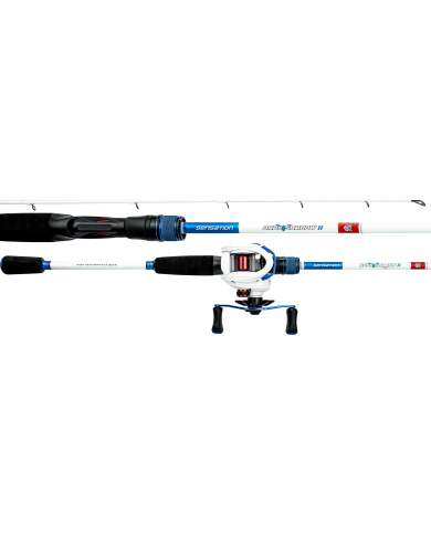 Sensation Dark Shadow 2 7ft MH 2 Piece - 7.0:1 White Baitcaster Combo