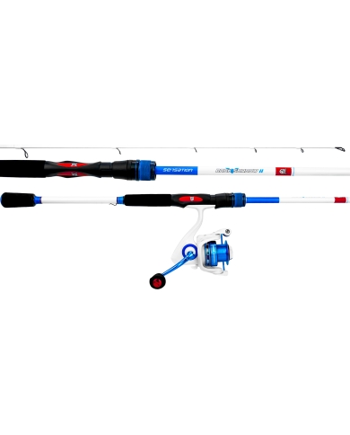 Sensation Dark Shadow 2 7ft MH 2 Piece - 5.1:1 White Spinning Combo