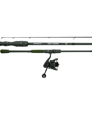 Sensation Dark Shadow 2 7ft MH 2 Piece - 5.1:1 Olive Green Spinning Combombo
