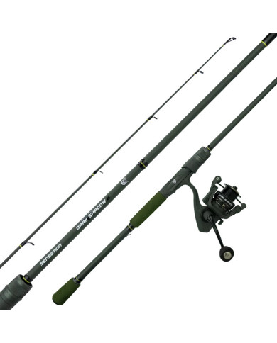 Sensation Dark Shadow 2 7ft MH 2 Piece - 5.1:1 Olive Green Spinning Combo