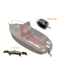 Seafirst 100 MH Hydraulic Steer kit for up to 100 hp Outboard Motors