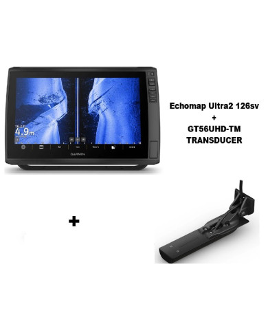 Garmin ECHOMAP Ultra2 16 inch  162sv  Chartplotter Fishfinder with GT56UHD-TM Transducer