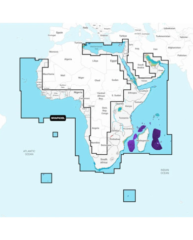 Garmin Navionics Vision+ Africa & Middle East Coastal and Inland Charts on MicroSD Card Area NVAF630L