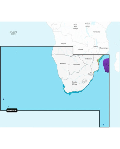 Garmin Navionics Vision+ Africa Southern Coastal and Inland Charts on MicroSD Card Area AFR002R
