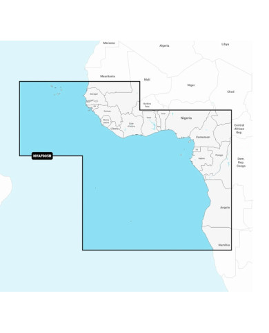 Garmin Navionics Vision+ Africa West - Coastal and Inland Charts on MicroSD Card Area NAFR005R