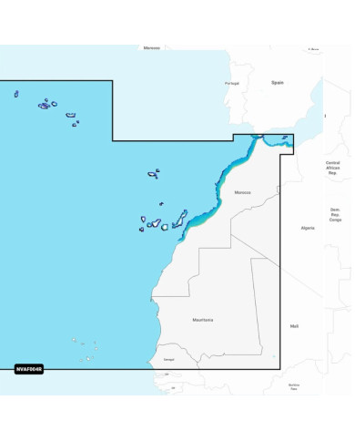 Garmin Navionics Vision+ Africa North West - Coastal and Inland Charts on MicroSD Card Area NVAF004R