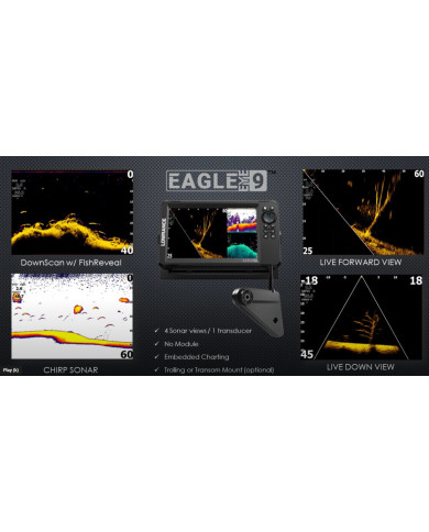Lowrance Eagle Eye 9 Chartplotter with Live Forward & Down Sonar