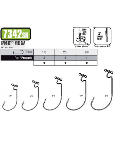VMC Strategik Wide Gap Spinshot Hook  Size 2/0 VMC Strategik Wide Gap Spinshot Hook  Size 2/0