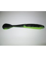 Ouzo Riptail Minnow Black Chartreuse Laminate 6 inch