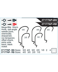Mustad Ultrapoint Mega Bite EWG WORM 3/0 Hook