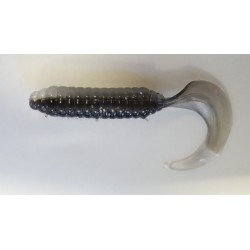 Venom Piggy Grub Black Shad 5in