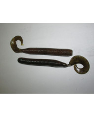 Gary Yamamoto Stretch 40 Grub Green Pumpkin Amber Laminate 4in