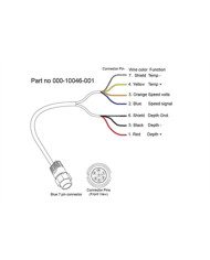 Lowrance Transducer Blue Connector Top to Bare Wires
