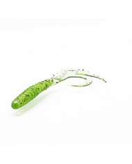 Cull-em Value Series Ripple Tail Worm Watermelon Chartreuse 4in 5pk Cull-em Value Series Ripple Tail Worm Watermelon Chartreuse 4in 5pk