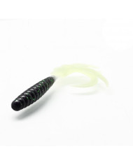 Cull-em Value Series Ripple Tail Worm Junebug 4" 5pk
