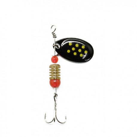 Cull-em Value Series Inline Spinner Black Yellow 2