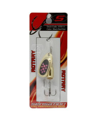 Sensation Rotary Inline Spinner Black Red Gold 3