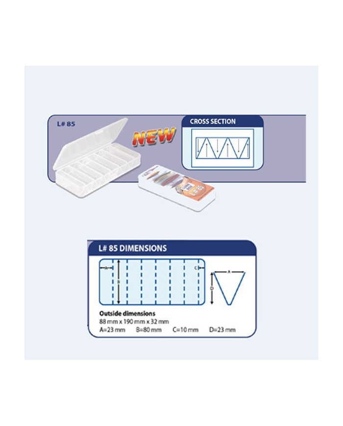 Relix TB14 Small Lure Box Clear