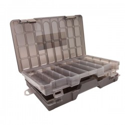 Relix TB18 Large Double Compartment Box Clear Grey