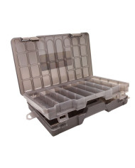 Relix TB18 Large Double Compartment Box Clear Grey