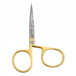 Dr. Slick All Purpose Twisted Loop Scissors Gold Steel 4" 