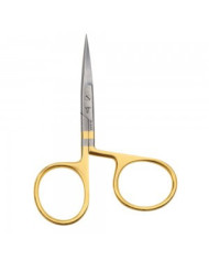 Dr. Slick All Purpose Twisted Loop Scissors Gold Steel 4in Dr. Slick All Purpose Twisted Loop Scissors Gold Steel 4in